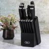 imageOster Langmore 15 Piece Stainless Steel Cutlery Knife Block Set WBlack Box  Classic Blue HandlesBlack