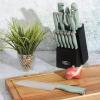 imageOster Langmore 15 Piece Stainless Steel Cutlery Knife Block Set WBlack Box  Classic Blue HandlesMoss Blue