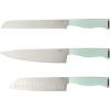 imageOster Langmore 15 Piece Stainless Steel Cutlery Knife Block Set WBlack Box  Classic Blue HandlesMoss Blue
