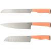 imageOster Langmore 15 Piece Stainless Steel Cutlery Knife Block Set WBlack Box  Classic Blue HandlesTerracotta Orange