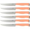 imageOster Langmore 15 Piece Stainless Steel Cutlery Knife Block Set WBlack Box  Classic Blue HandlesTerracotta Orange