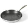 imageOster Modessa Hybrid Premium NonStick TriPly Stainless Steel 95quot Fry Pan WEtchingStainless Steel