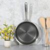 imageOster Modessa Hybrid Premium NonStick TriPly Stainless Steel 95quot Fry Pan WEtchingStainless Steel