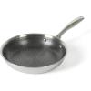 imageOster Modessa Hybrid Premium NonStick TriPly Stainless Steel 95quot Fry Pan WEtchingStainless Steel
