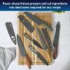 imageOster Ronnan 12 Piece Knife Set 6 Assorted Color Knives wNonstick Blades and 6 Sheaths