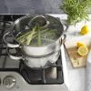 imageOster Sangerfield Stainless Steel Cookware 5Quart Pasta Pot Set wSteamer Basket ampamp LidStainless Steel