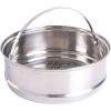 imageOster Sangerfield Stainless Steel Cookware 5Quart Pasta Pot Set wSteamer Basket ampamp LidStainless Steel