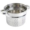 imageOster Sangerfield Stainless Steel Cookware 5Quart Pasta Pot Set wSteamer Basket ampamp LidStainless Steel