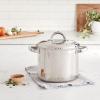 imageOster Sangerfield Stainless Steel Cookware 5Quart Pasta Pot wSteamer ampamp Strainer LidStainless Steel