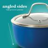 imageSur La Table Kitchen Essentials 10 Piece PFA Free Titanium Ceramic Nonstick Interior Forged Aluminum Cookware Pots and Pans Set  Black  Induction CompatibleBlue