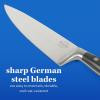 imageSur La Table Kitchen Essentials 5 Piece German Steel Blade wTriple Riveted Handle Set on Beechwood Magnetic Block  BlackBlack