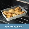 imageSur La Table Kitchen Essentials Bake Sale 9 X 13 Inch PFA Free Ceramic Nonstick RoasterCakeBaking Pan  Linen WhiteLinen White