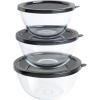 imageBabish Glass Mixing Bowl Set with Lids 3Piece