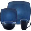 imageGibson Elite Soho Lounge Reactive Glaze Stoneware Dinnerware Set Service for 4 16pc BlueBlue