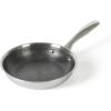 imageOster Modessa Hybrid Premium NonStick TriPly Stainless Steel 95quot Fry Pan WEtchingStainless Steel