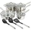 imageOster Sangerfield 12 Piece Stainless Steel Cookware Set WKitchen Tools
