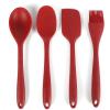 imageSUR LA TABLE SKE Silicone Utensil 4Piece Kitchen Tools Set Red