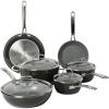 imageSur La Table Kitchen Essentials 10 Piece PFA Free Titanium Ceramic Nonstick Interior Forged Aluminum Cookware Pots and Pans Set  Black  Induction CompatibleBlack