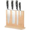 imageSur La Table Kitchen Essentials 5 Piece German Steel Blade wTriple Riveted Handle Set on Beechwood Magnetic Block  BlackBlack