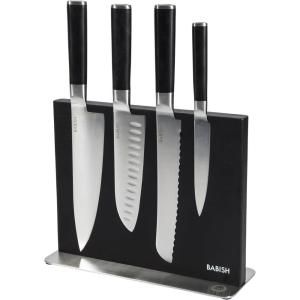 imageBabish 5 Piece 14116 German Steel Magnetic Forged Kitchen Knife Block SetHigh Carbon Stainless Set w Magnetic Stand