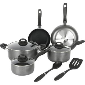 imageOster Clairborne 7Piece Cookware Set White wSpeckleBlack