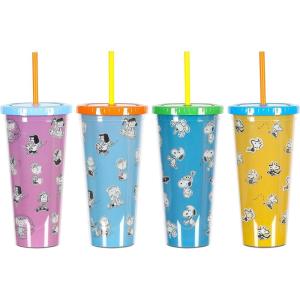 imagePeanuts Snoopy 70th Anniversary 236 OZ Double Wall Tumbler Set WLids and Straws24oz 70th Anniversary Tumblers