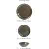 imageGibson Elite Capetown Assorted Color Reactive Glaze Round Stoneware Dinnerware Black Yellow Orange Green Service for Four 12pcsDark Green