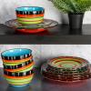imageGibson Elite Feliz Mesa 16Piece Hand Painted Dinnerware Set Service for 4 16pcFeliz Mesa