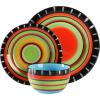 imageGibson Elite Feliz Mesa 16Piece Hand Painted Dinnerware Set Service for 4 16pcFeliz Mesa