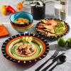 imageGibson Elite Feliz Mesa 16Piece Hand Painted Dinnerware Set Service for 4 16pcFeliz Mesa
