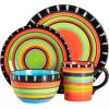 imageGibson Elite Feliz Mesa 16Piece Hand Painted Dinnerware Set Service for 4 16pcFeliz Mesa