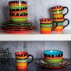 imageGibson Elite Feliz Mesa 16Piece Hand Painted Dinnerware Set Service for 4 16pcFeliz Mesa