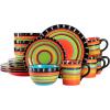 imageGibson Elite Feliz Mesa 16Piece Hand Painted Dinnerware Set Service for 4 16pcFeliz Mesa