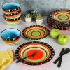 imageGibson Elite Feliz Mesa 16Piece Hand Painted Dinnerware Set Service for 4 16pcFeliz Mesa