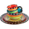 imageGibson Elite Feliz Mesa 16Piece Hand Painted Dinnerware Set Service for 4 16pcFeliz Mesa