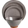 imageGibson Elite Terranea Round Reactive Glaze Terra Cotta Dinnerware Set Service for Four 12pcs TealGray
