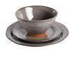 imageGibson Elite Terranea Round Reactive Glaze Terra Cotta Dinnerware Set Service for Four 12pcs TealGray