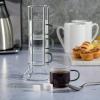 imageGibson Soho Lounge Stackable Glass Espresso Cups with Rack Glass 4Piece 38ozEspresso Cups with Rack 4Piece