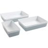 imageMARTHA STEWART 3 Piece Oven to Table Stoneware Bakeware Baking Dish ampamp Casserole Set  Dusty BlueDusty Blue