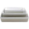 imageMARTHA STEWART 3 Piece Oven to Table Stoneware Bakeware Baking Dish ampamp Casserole Set  Dusty BlueGrey
