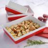 imageMARTHA STEWART 3 Piece Oven to Table Stoneware Bakeware Baking Dish ampamp Casserole Set  Dusty BlueRed