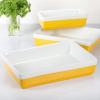 imageMARTHA STEWART 3 Piece Oven to Table Stoneware Bakeware Baking Dish ampamp Casserole Set  Dusty BlueYellow