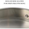 imageMartha Stewart Castelle 10 Piece 188 Stainless Steel Induction Safe Pots and Pans NonToxic Cookware SetStainless Steel