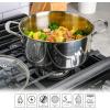 imageMartha Stewart Castelle 5Quart 188 Stainless Steel Induction Safe Dutch Oven Casserole Pot With lid