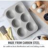 imageMartha Stewart Gallen 17 x 11 Inch Nonstick Carbon Steel Cookie Sheet  Cool GreyCool Gray
