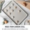 imageMartha Stewart Gallen 17 x 11 Inch Nonstick Carbon Steel Cookie Sheet  Cool GreyCool Gray