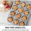 imageMartha Stewart Gallen 17 x 11 Inch Nonstick Carbon Steel Cookie Sheet  Cool GreySilver