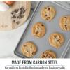 imageMartha Stewart Gallen 17 x 11 Inch Nonstick Carbon Steel Cookie Sheet  Cool GreySilver