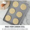imageMartha Stewart Gallen 17 x 11 Inch Nonstick Carbon Steel Cookie Sheet  Cool GreySilver