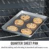 imageMartha Stewart Gallen 17 x 11 Inch Nonstick Carbon Steel Cookie Sheet  Cool GreySilver